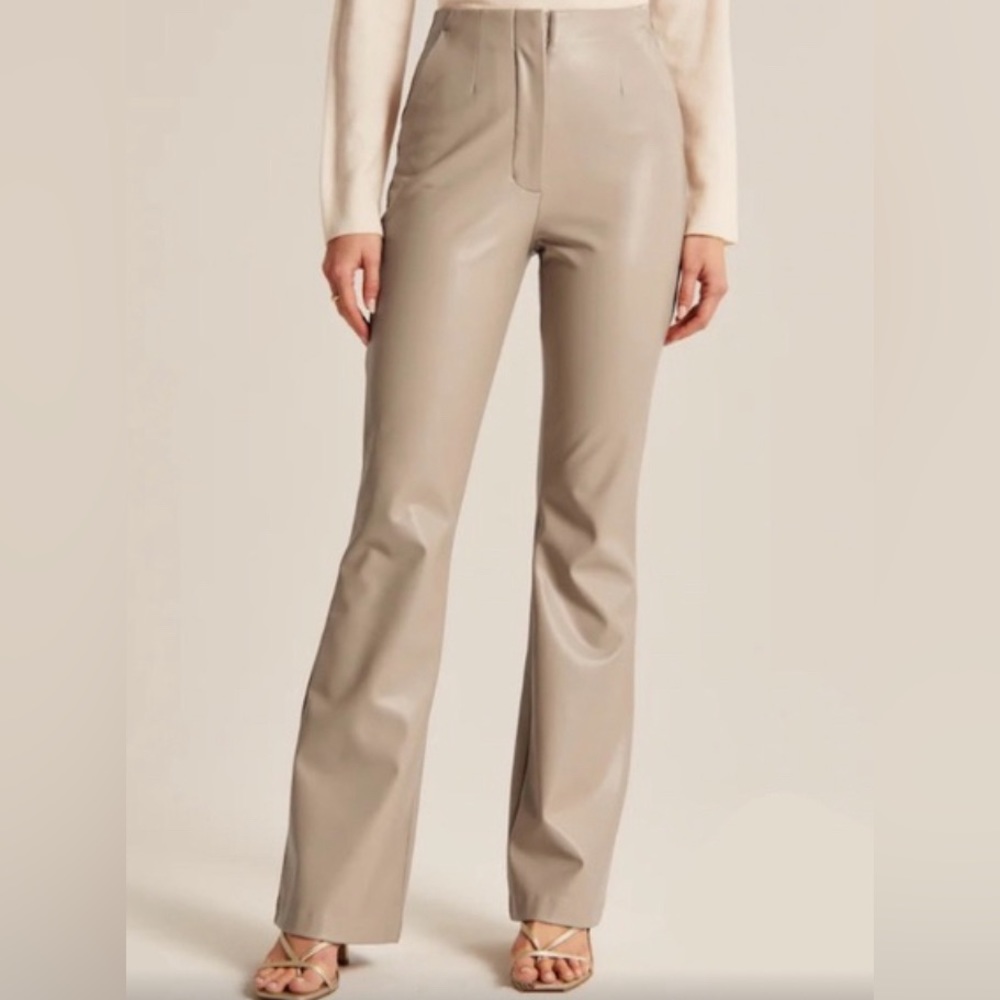 Abercrombie and Fitch vegan leather flare pants